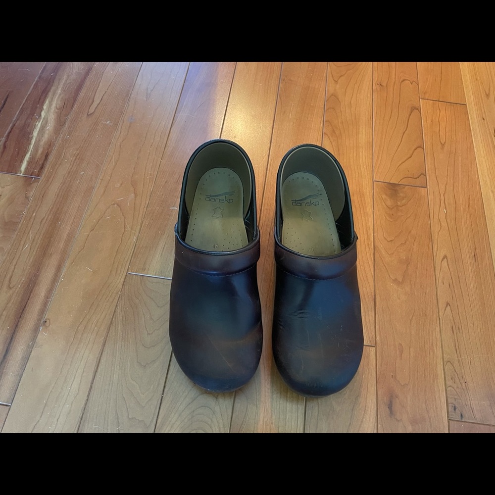 Rich brown Dansko clogs